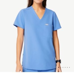 Figs Ceil Blue Scrub Top XL
